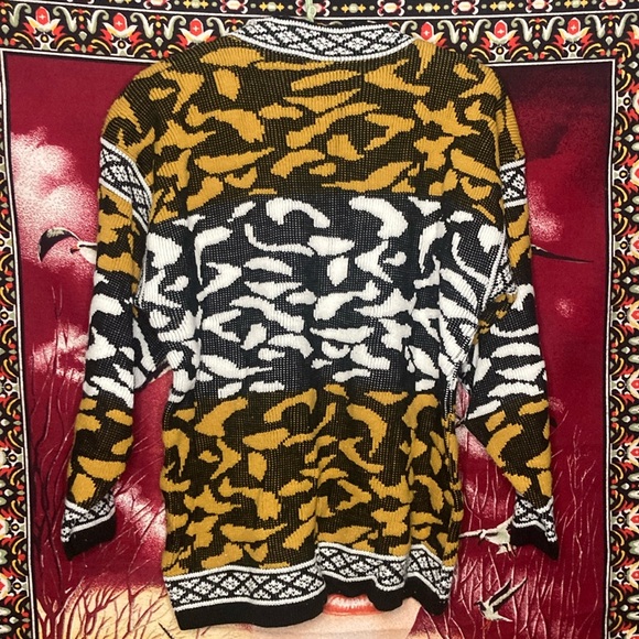 vintage 80s Arielle funky patterned knit sweater - Picture 5 of 5